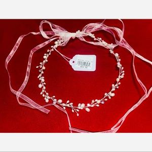 David’s Bridal floral pearl & rhinestone headpiece